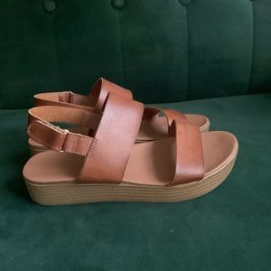 Madden Girl Tan Platform Sandals
